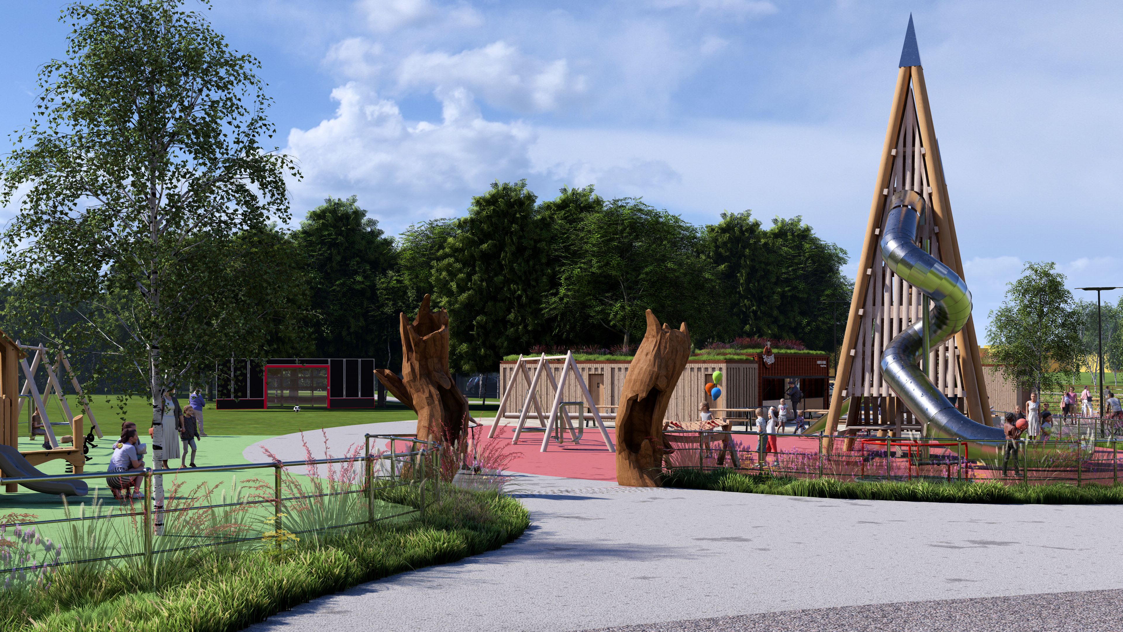 An artist's impression of the new play area 