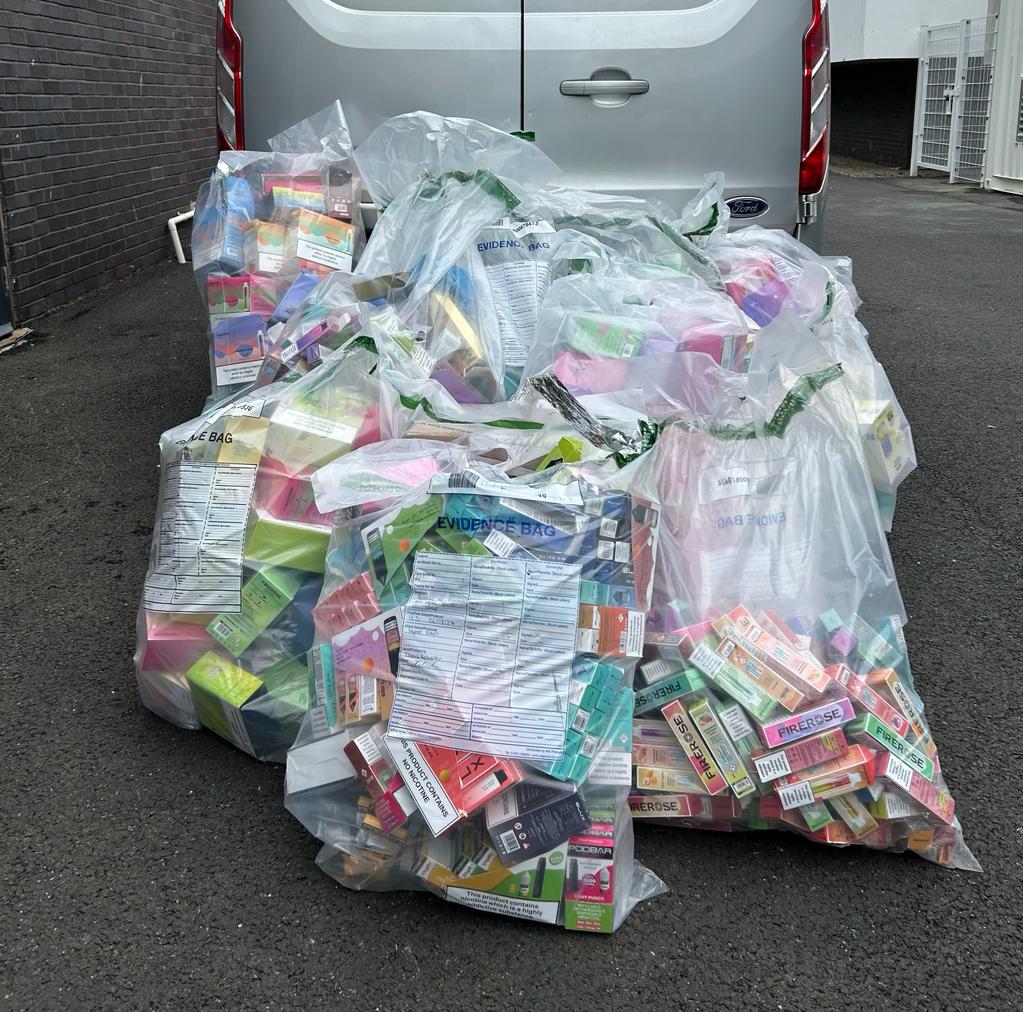 Example of tobacco products seized