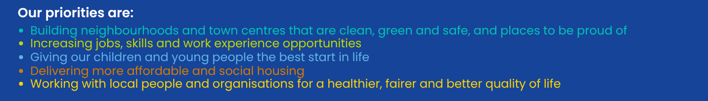 A list of the Mayor's priorities