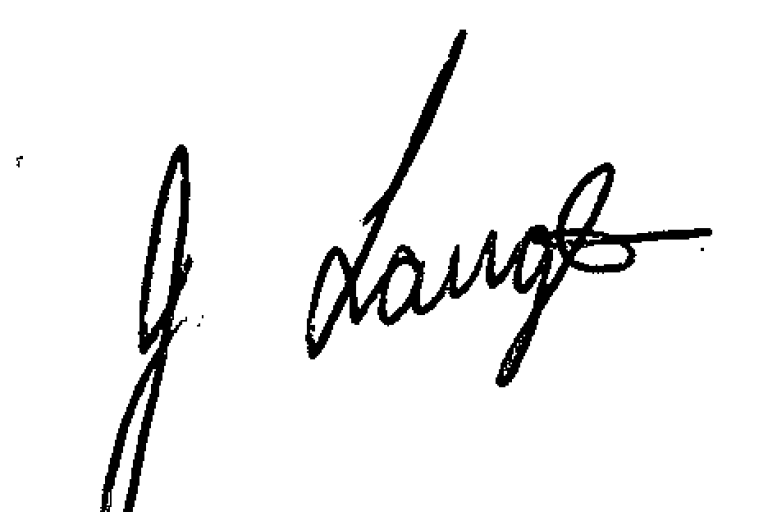 Signature stating J Laughton