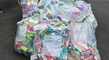 Example of tobacco products seized