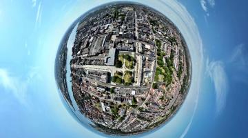 An aerial image of North Shields from My North Shields, produced by Write on the Tyne CIC and Wey Aye Man Drones 