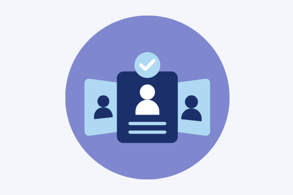 Three people icons within a circle.
